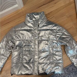 Royal Matrix Silver Women's Puffer Jacket